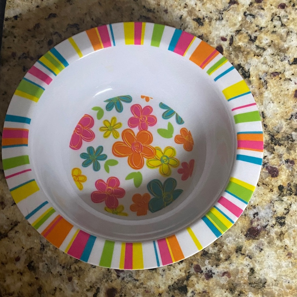 Colorful Floral Bowls (2)